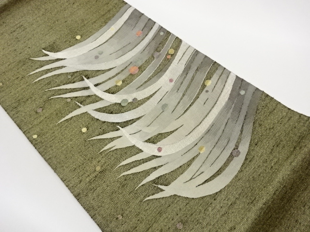 JAPANESE FUKURO OBI / WOVEN MIST
